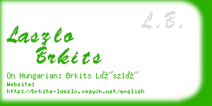 laszlo brkits business card